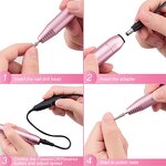 Portable Electric Nail Drill - Mini Rechargeable Cordless Manicure Polishing Pen