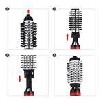 2-in-1 Hot Air Brush - Electric Straightener Curler Comb Hair Dryer Crimper
