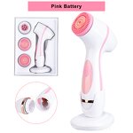 Silicone Facial Cleansing Brush - Waterproof Sonic Electric Face Cleaner Women