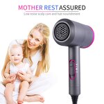 Negative Ion Hair Dryer - Lightweight Salon Styler Household with Comb Attachment