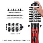 2-in-1 Hot Air Brush - Electric Straightener Curler Comb Hair Dryer Crimper