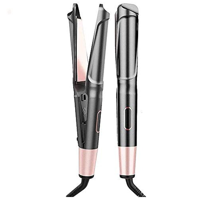 2-in-1 Hair Straightener Curler - Twisted LCD Ceramic Flat Iron Magic Styling