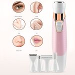 Rechargeable Lady Shaver - Nose Eyebrow Trimmer Face Body Leg Bikini Remover