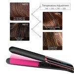 2-in-1 Flat Iron - Wet Dry Hair Straightener Curler Hot Plate Styling Tool