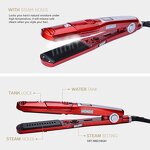 Steam Hair Straightener - Portable Ceramic Flat Iron Steam and Dry Styling Tool