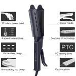 Ceramic Ionic Flat Iron - Four-gear Temperature Steam Hair Straightener Crimper