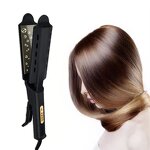 2-in-1 Steam Hair Straightener - Professional LCD Ceramic Flat Iron Household