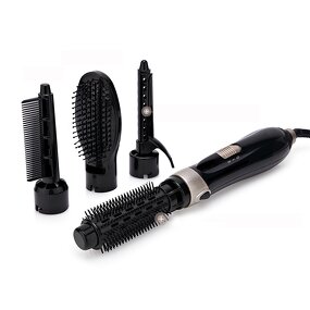 Hair Blower Brush - 4-in-1 Negative Ion Dryer Curler Straightening Brush