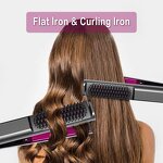 2-in-1 Hair Flat Iron - Professional Titanium Fast Heating 470F Styling Tool