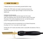 Electric Heating Comb - Factory Hot Sale Hair Straightening Copper Comb