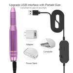 Portable Electric Nail Drill - Mini Rechargeable Cordless Manicure Polishing Pen