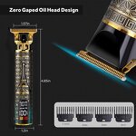 T-Blade Hair Trimmer - Barber Rechargeable Wireless Chargeable Hair Clippers