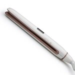 2-in-1 Heated Hair Brush - Gold Titanium Alloy Straightener Curling Flat Iron