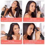 4-in-1 Hot Air Brush - Auto Rotating Negative Ionic Curler Hair Dryer Brush