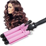 Triple Barrel Hair Curler - Ceramic Egg Roll Wave Styling Wand Curling Iron