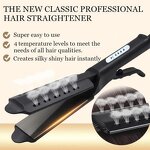 Ceramic Ionic Flat Iron - Four-gear Temperature Steam Hair Straightener Crimper