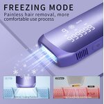 Sapphire IPL Hair Removal - Ice-Cooling Permanent Painless Home Salon Tool Men Women