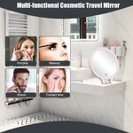 Travel Mirror Manufacturer - Portable Foldable 3 Color LED 10x Magnifying