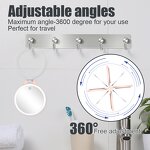 Travel Mirror Manufacturer - Portable Foldable 3 Color LED 10x Magnifying