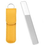 Glass Nail Buffer - Nano File with Green Leather Case Finger Care Gift