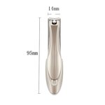 Silver Nail Clipper - Stainless Steel Flat Edge Toenail Trimmer with Grid