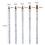 8 Pcs Nail Art Brush Set - Diamond Kolinsky Nylon Fiber 3D Sculpture Tool