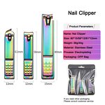 Cuticle Nipper with File - Stainless Steel Professional Finger Toe Cuticle Pusher