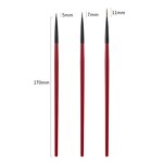 Metal Handle Nail Brush - Clear Rhinestone Decoration Fine UV Gel Liner Set