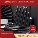 6pcs Makeup Brushes Kit - Pink Glitter Plastic Handle Foundation Cosmetic Tool
