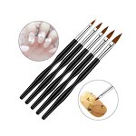 8pcs Nail Art French Brushes - Petal Gradient Painting UV Gel Flower Drawing Pen