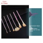12pcs Makeup Brush Set - Synthetic Hair Foundation Powder Highlighter Eye Tool