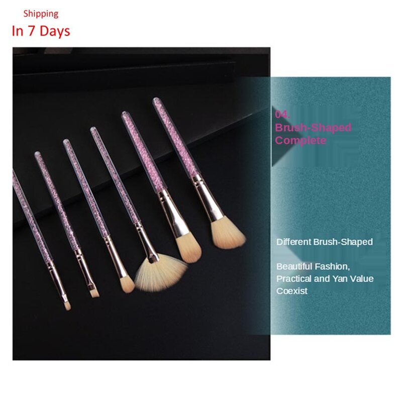 12pcs Makeup Brush Set - Synthetic Hair Foundation Powder Highlighter Eye Tool