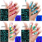 Aurora Nail Rhinestones - Multi Shapes 3D Glass AB Crystal Flat Back Gem Charms
