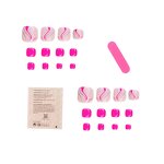 Leopard Print Toenails - 24 Pcs Short Full Cover Press on Artificial Feet Nails