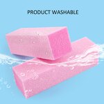 4-Sides Nail Buffer Block - Medium Grit White Sanding for Natural Acrylic Nails