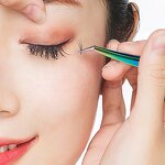 1# Eyelash Tweezers - Stainless Steel Custom Logo Private Label Lash Extension Tool