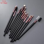 6pcs Makeup Brushes Kit - Pink Glitter Plastic Handle Foundation Cosmetic Tool