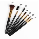 5pcs Makeup Brush Set - Synthetic Vegan Black Cosmetic Beauty Tool
