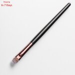 Single Fan Makeup Brush - Black Wooden Handle Synthetic Facial Cosmetic Tool