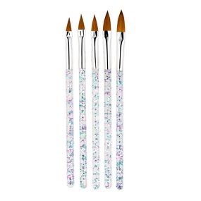 8 Pcs Nail Art Brush Set - Diamond Kolinsky Nylon Fiber 3D Sculpture Tool