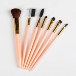 5pcs Makeup Brush Set - Synthetic Vegan Black Cosmetic Beauty Tool
