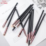 6pcs Makeup Brushes Kit - Pink Glitter Plastic Handle Foundation Cosmetic Tool