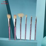 12pcs Makeup Brush Set - Synthetic Hair Foundation Powder Highlighter Eye Tool