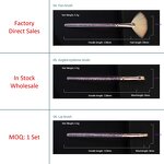 12pcs Makeup Brush Set - Synthetic Hair Foundation Powder Highlighter Eye Tool