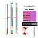 Cuticle Nipper with File - Stainless Steel Professional Finger Toe Cuticle Pusher