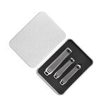 3pcs Nail Clippers Kit - Stainless Steel Manicure Tool with Tin Box