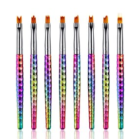 7 Pcs Nail Art Brush Set - Manicure Gel Pen Salon Tool for Fingernail Beauty