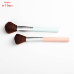 Fan Makeup Brush - Artificial Hair Blending Highlighter Contour Wood Handle Vegan