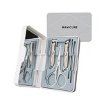 6pcs Nail Grooming Kit - High-end Stainless Steel Professional with Mirror Case