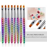 7 Pcs Nail Art Brush Set - Manicure Gel Pen Salon Tool for Fingernail Beauty